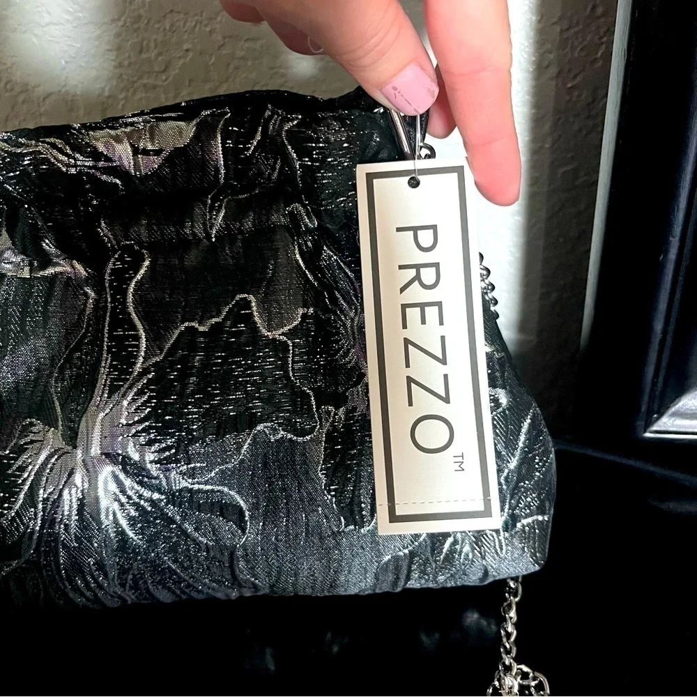 Prezzo Mini Satchel Glam Purse With Detachable Metal Strap